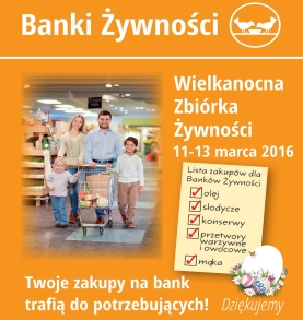 Podziękowania za zbiórkę żywności