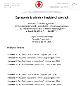 Zaproszenie do udziału w bezpłatnych zajęciach