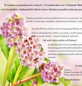 Życzenia dla Seniorów