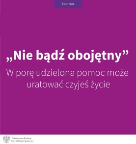  „Nie bądź obojętny” Apel Ministra Rodziny, Pracy i Polityki Społecznej