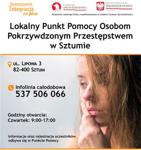 Punkt Pomocy Poszkodowanym Przestępstwem dla mieszkańców powiatu sztumskiego już działa