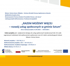 Nowe miejsca świadczenia usług społecznych- SKORZYSTAJ!