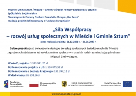 Rozpoczęto realizację wsparcia w ramach projektu „Siła Współpracy (…)”.